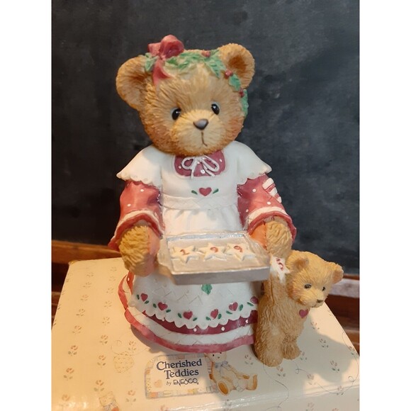 Cherished Teddy Enesco Amanda "Here's Some Cheer to Last the Year" Boxed - Picture 2 of 5
